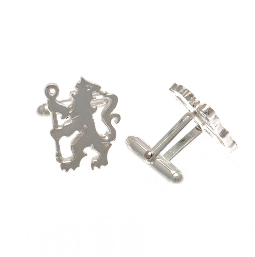 Chelsea FC Sterling Silver Lion Cufflinks: 2 - Cufflinks & Tie Slides By Chelsea