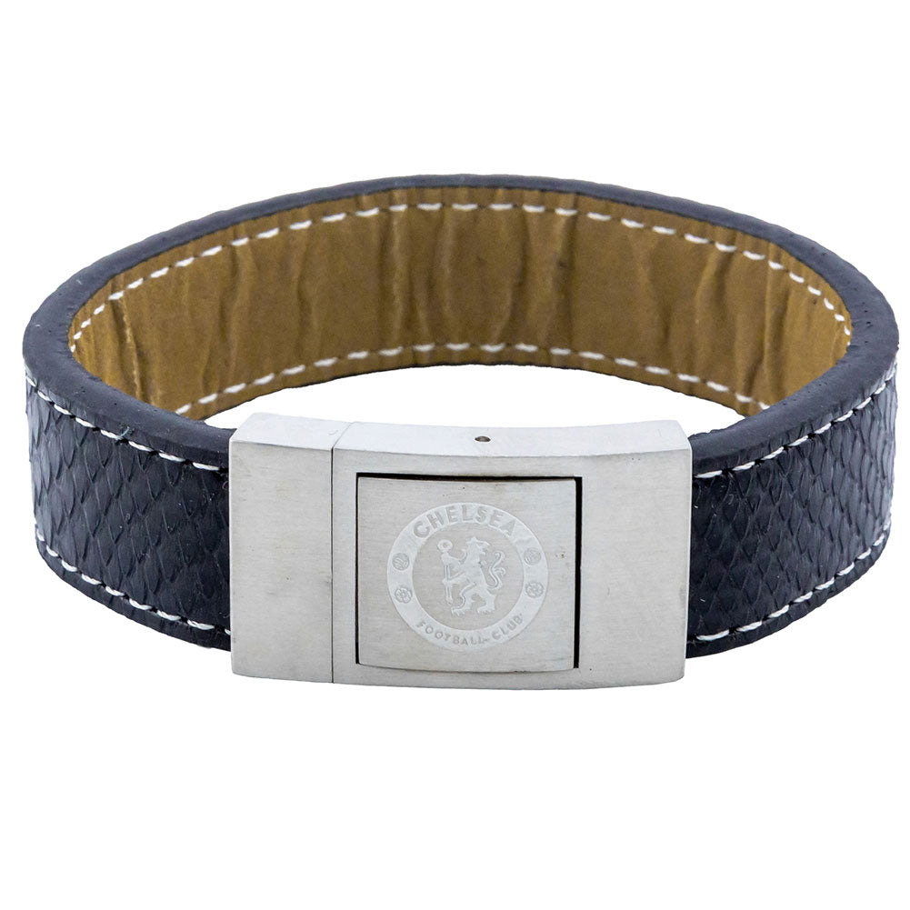 Chelsea FC Stitched Leather Bracelet - Shop Bracelets At Gift Moments - 3