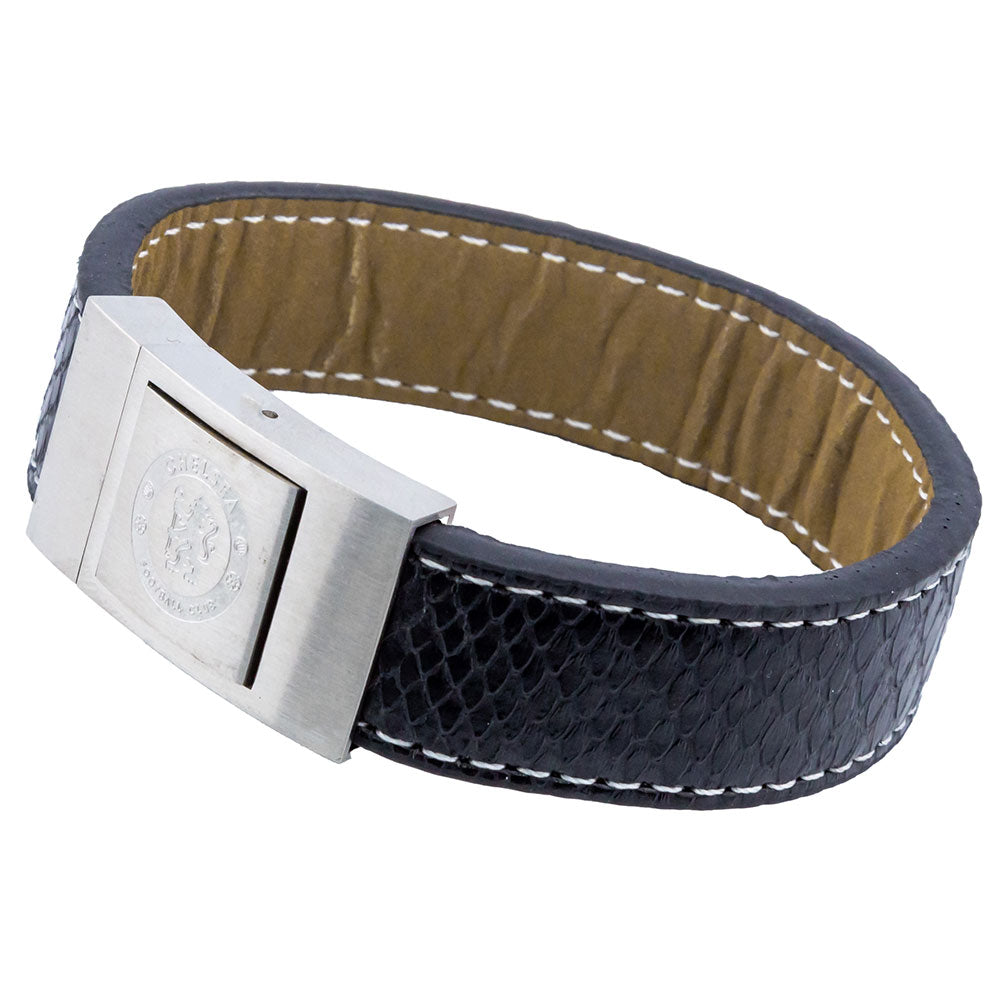 Chelsea FC Stitched Leather Bracelet - Shop Bracelets At Gift Moments - 1
