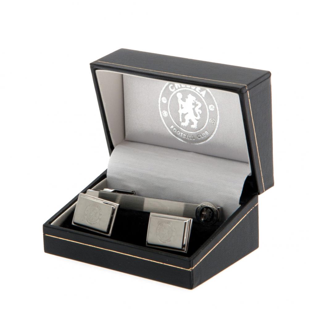 Chelsea FC Tie Slide & Cufflink Set: 1 - Cufflinks & Tie Slides By Chelsea