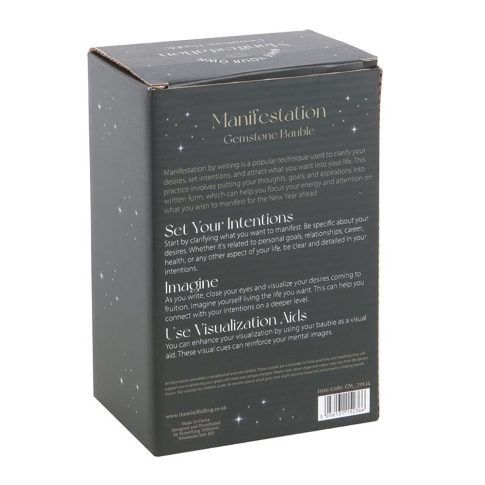 Clear Quartz Manifestation Christmas Bauble Kit: 6 - By Gift Moments