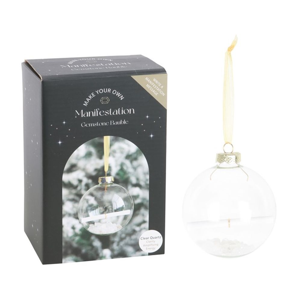 Clear Quartz Manifestation Christmas Bauble Kit: 2 - By Gift Moments