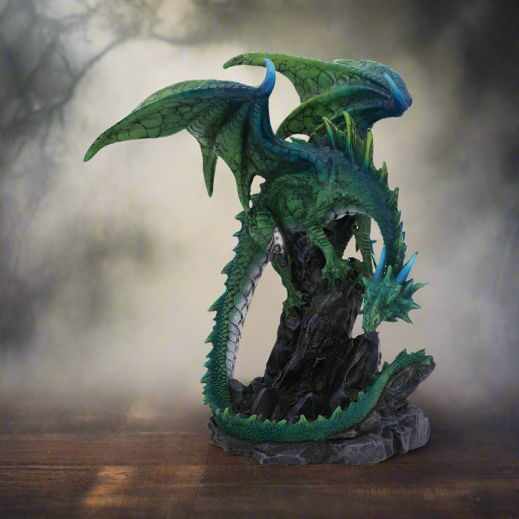 Clifftop Keeper Green Dragon Figurine 21cm: 1 - Figures & Collectables By Gift Moments