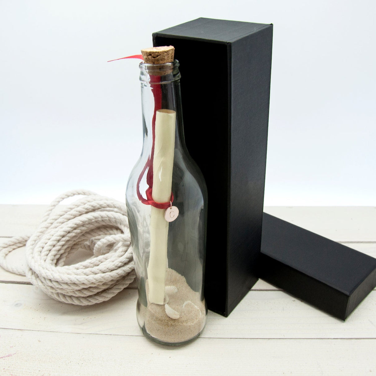 Create Your Own Message in a Bottle - Rose Gold - Shop Glass Novelty At Gift Moments - 2
