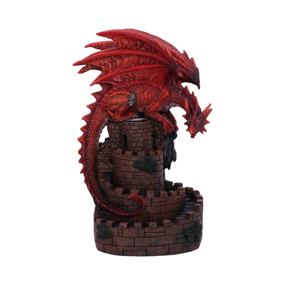 Crimson Keep Red Dragon Backflow Incense Burner 22cm: 2 - Incense Holders By Gift Moments