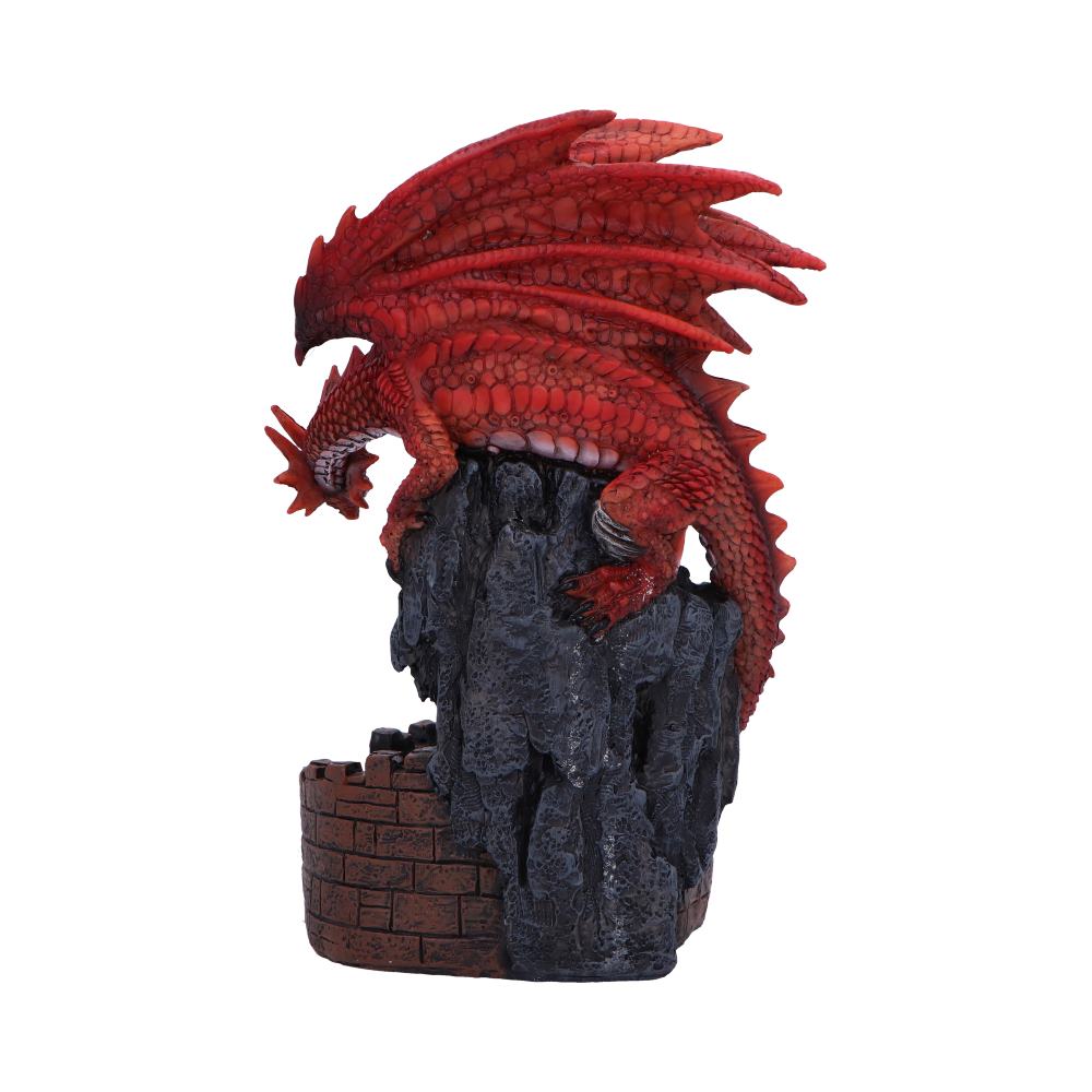 Crimson Keep Red Dragon Backflow Incense Burner 22cm: 4 - Incense Holders By Gift Moments