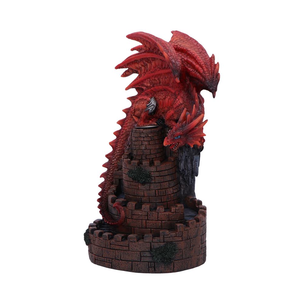 Crimson Keep Red Dragon Backflow Incense Burner 22cm: 3 - Incense Holders By Gift Moments