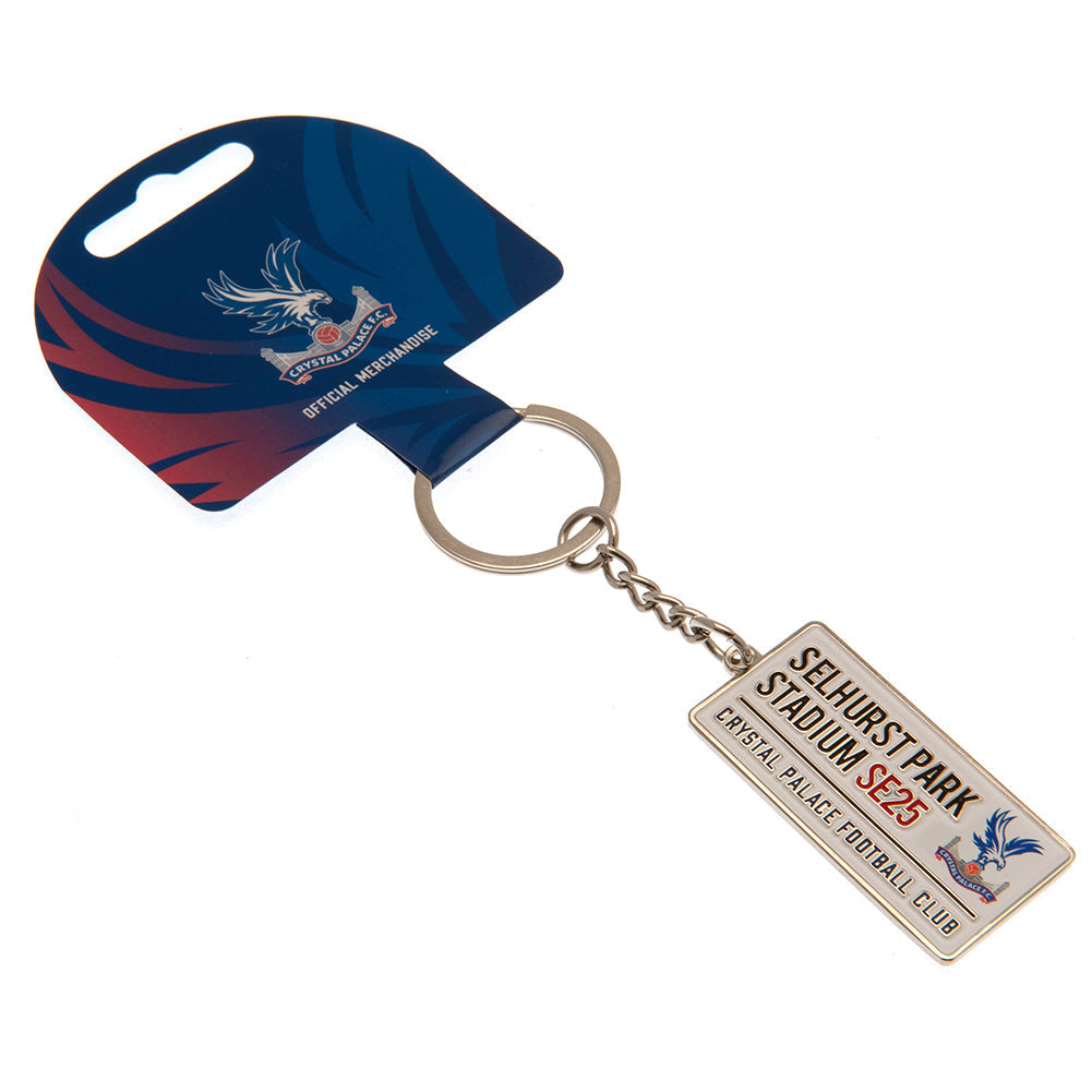 Crystal Palace FC Embossed Street Sign Keyring - Shop Keyrings At Gift Moments - 1