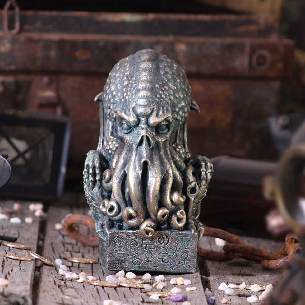 Cthulhu Figurine H P Lovecraft Squid Octopus Ornament: 1 - Figurines Medium (15-29cm) By Gift Moments