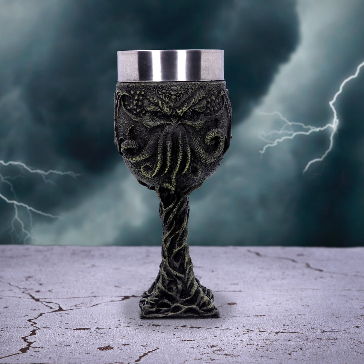 Cthulhu’s Thirst Goblet Lovecraft Octopus Monster Wine Glass: 1 - Goblets & Chalices By Gift Moments