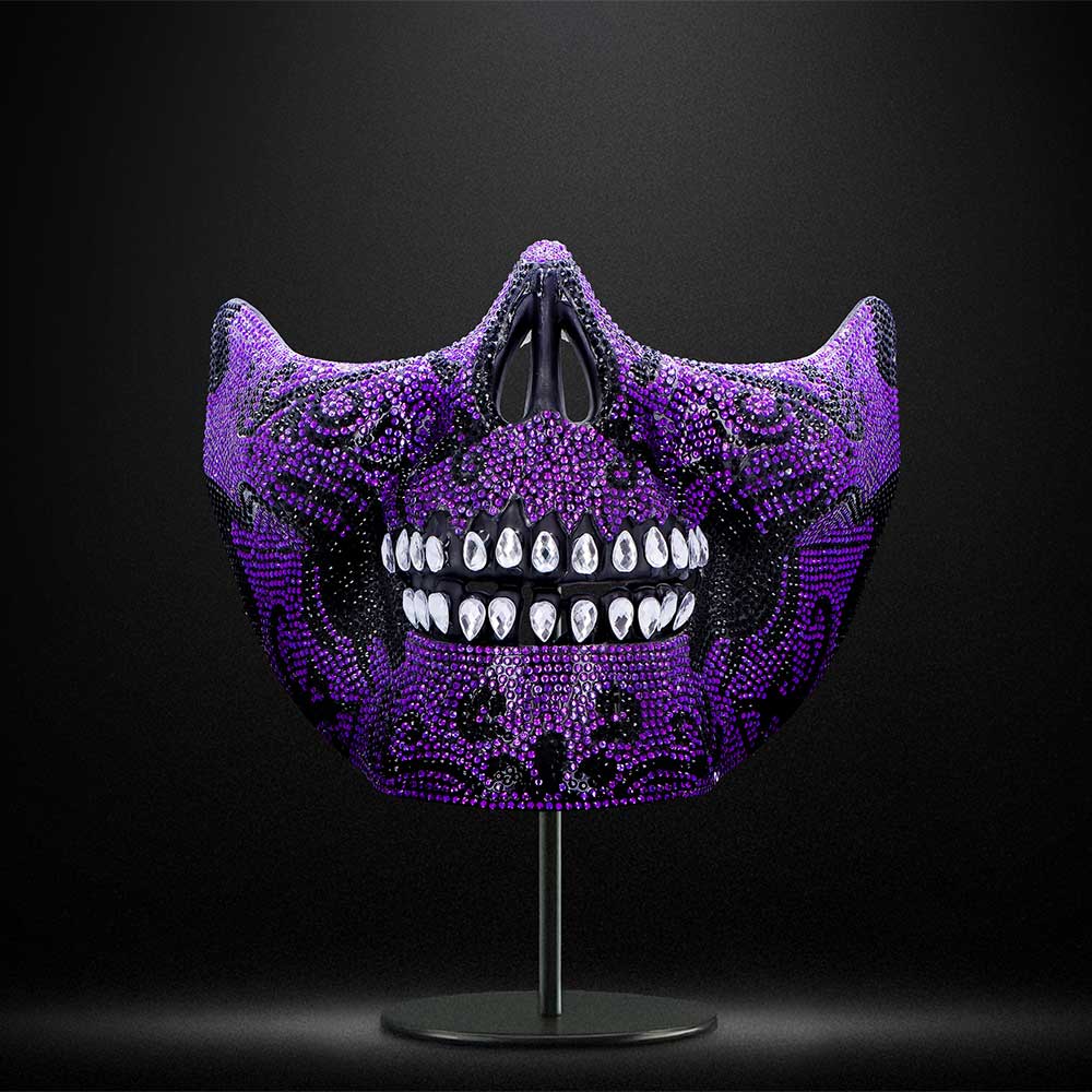 Fancy Dress Jewelled Masquerade Mask Cosplay (Purple)