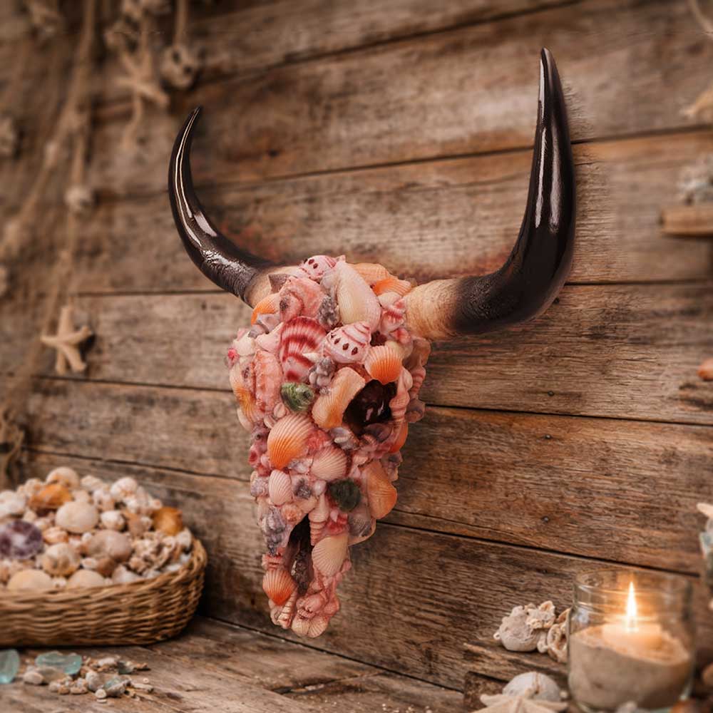 Ocean Crown Skull Ornament 44cm - Shop Wall Hanging Sculptures At Gift Moments - 1