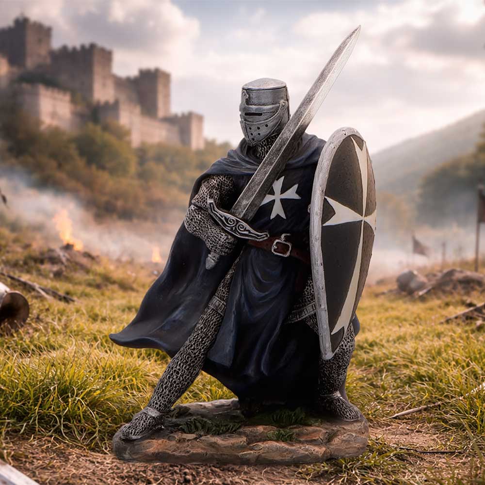 Black Knight Hospitaller Figurine 17.3cm - Shop Figurines Medium (15-29cm) At Gift Moments - 1