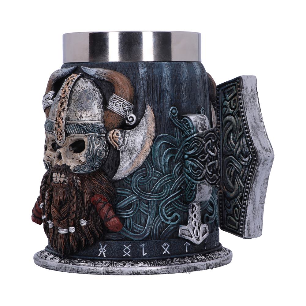 Danegeld Viking Tankard with removable stainless steel insert: 3 - Tankards By NN Designs