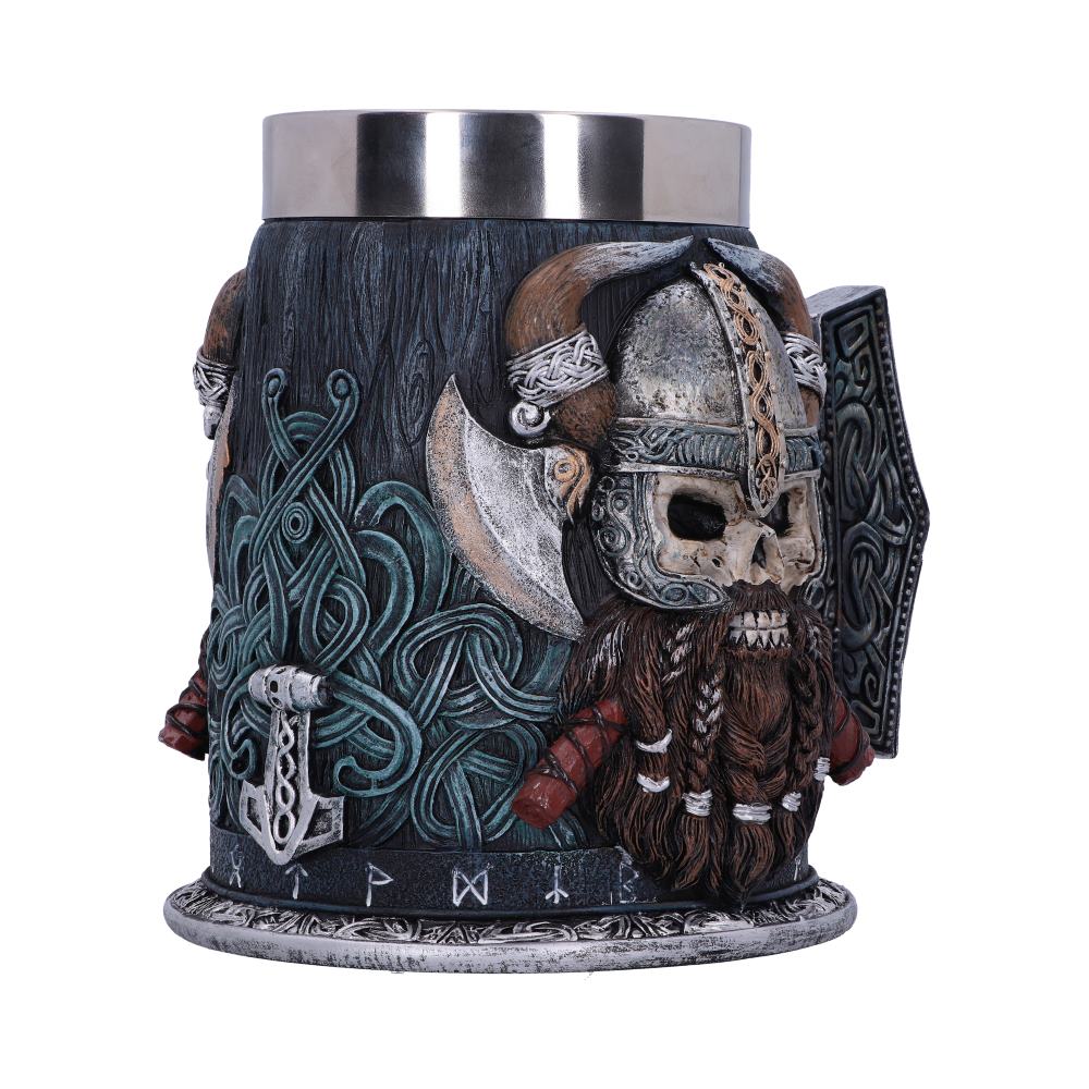 Danegeld Viking Tankard with removable stainless steel insert: 4 - Tankards By NN Designs