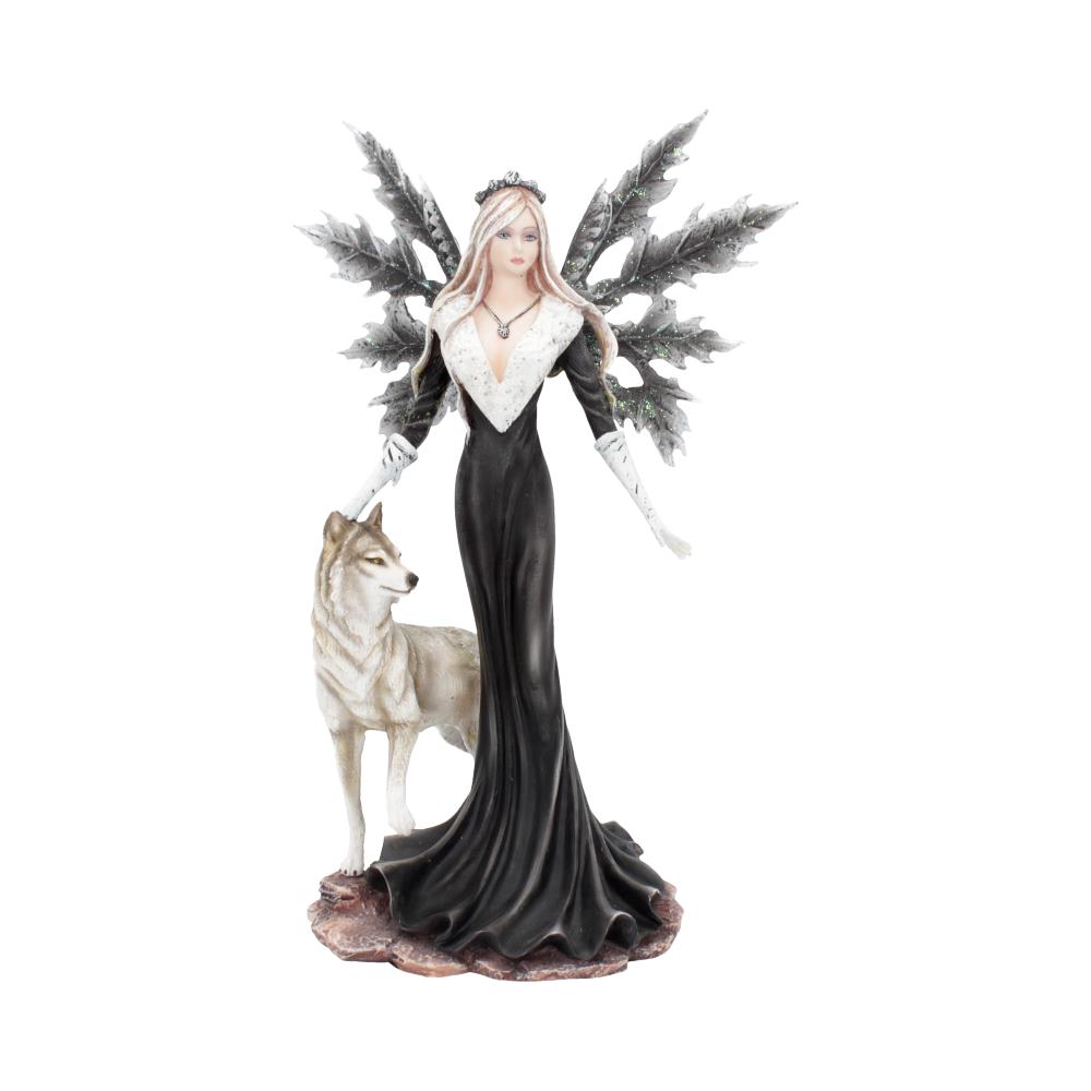 Dark Aura Fairy With Her Grey Wolf Companion 24cm - Shop Figures & Collectables At Gift Moments - 2