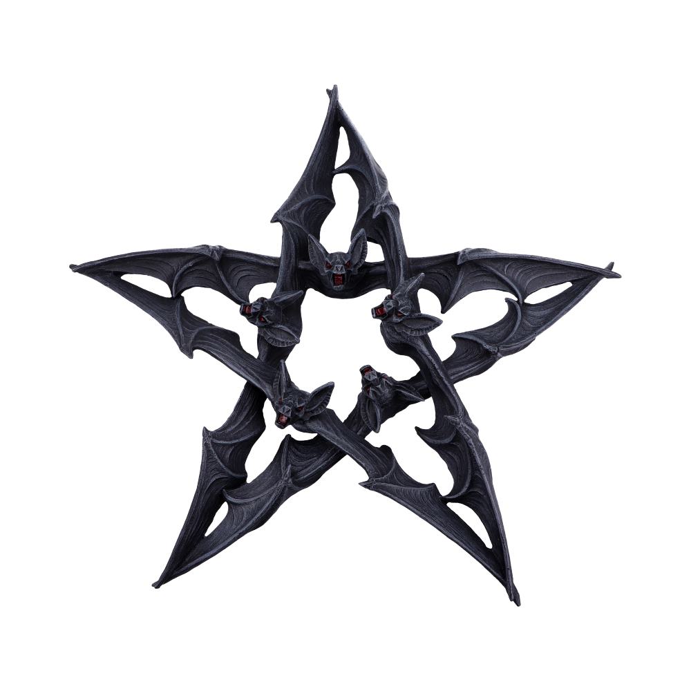 Dark Colony Bat Pentagram Wall Plaque: 2 - Figures & Collectables By Gift Moments