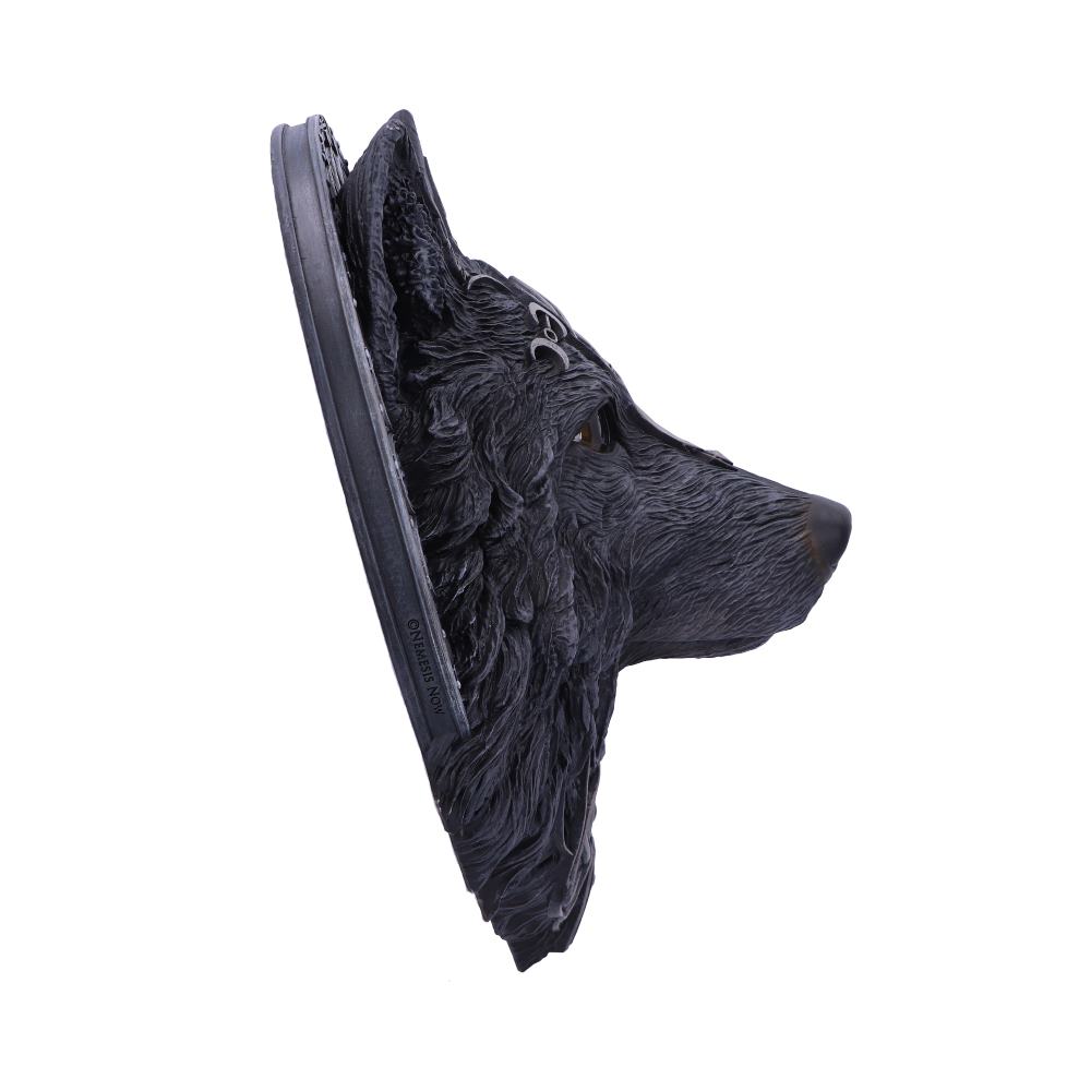 Dark Gothic Magical Wolf Moon Wall Hanging Plaque: 5 - Wall Hanging Sculptures By NN Designs