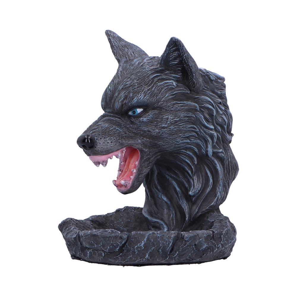 Dark Wolf Head Backflow Incense Burner 11.5cm: 2 - Incense Holders By Gift Moments