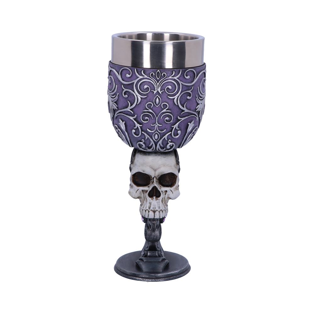 Deaths Desire Twin Skull Heart Set of Two Goblets: 4 - Goblets & Chalices By NN Designs