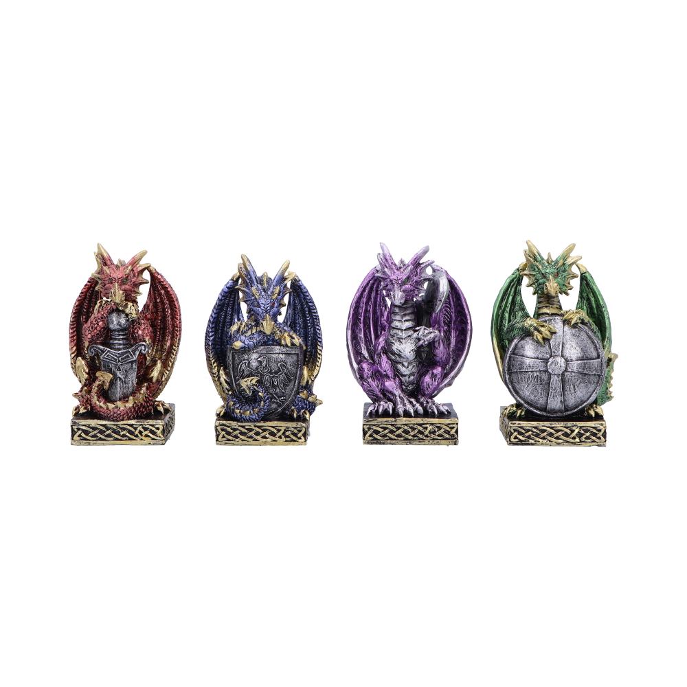 Defend the Hoard Dragon Protector Figurines (Set of 4) 10cm: 2 - Figures & Collectables By Gift Moments
