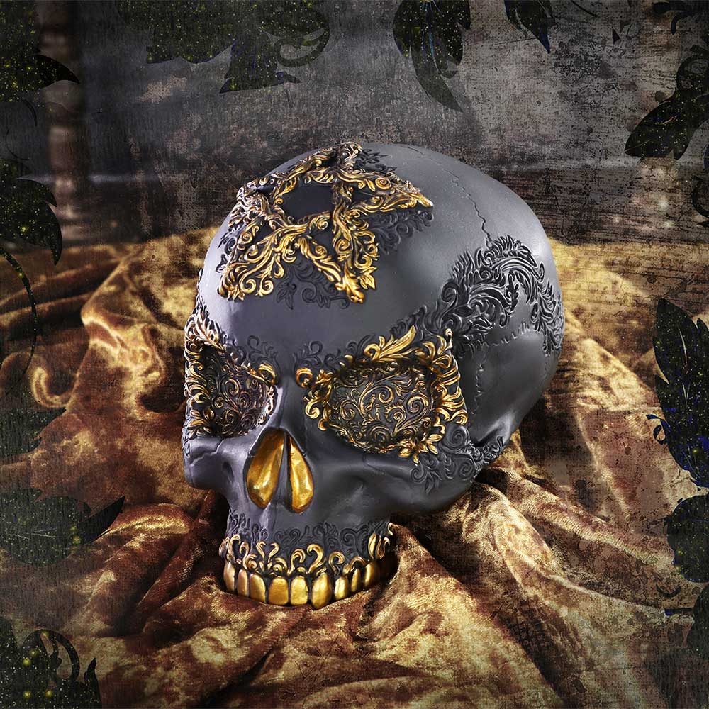 Divine Demise Black and Gold Skull: 1 - Figures & Collectables By NN Designs