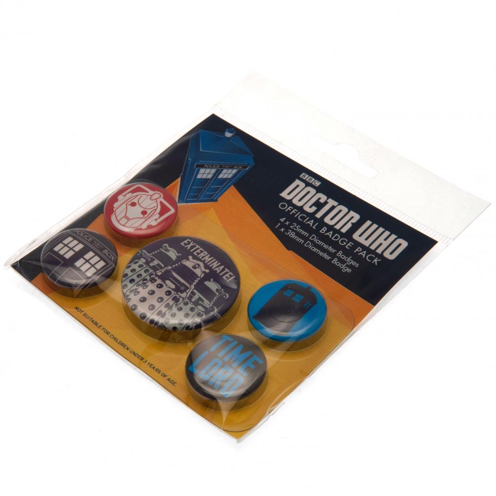 Doctor Who Button Badge Set - Shop Badges At Gift Moments - 3