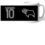 Personalised Derby County Retro Shirt Mug