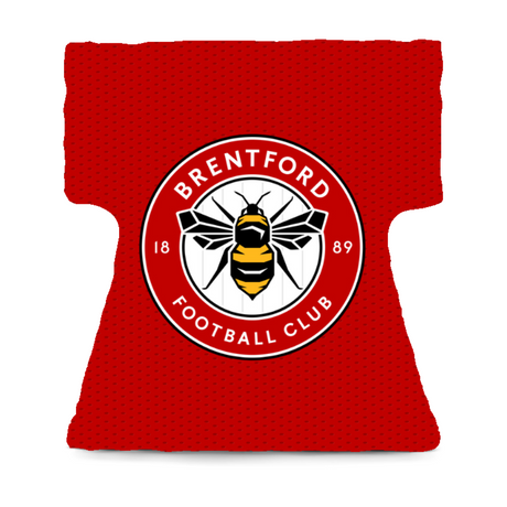 Personalised Brentford FC Shirt-Shaped Cushion
