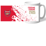 Personalised Arsenal FC Proud Mug