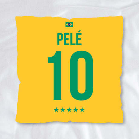Personalised Brazil Pele Legend 18" Cushion