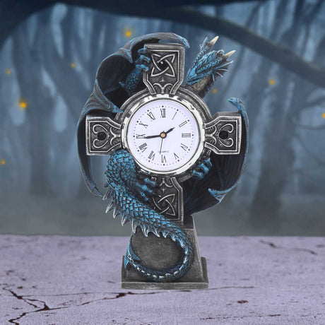 Draco Clock by Anne Stokes 17.8cm: 1 - Clocks By Anne Stokes