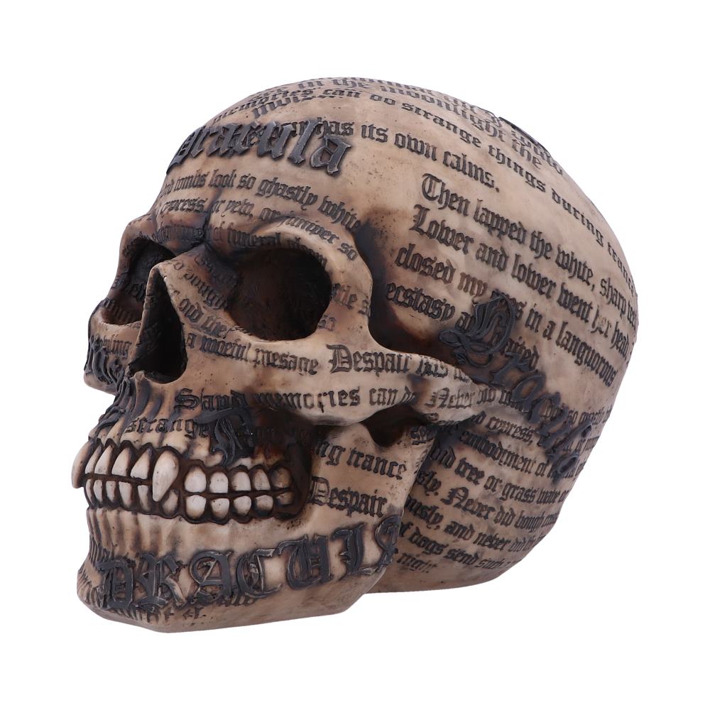 Dracula’s Tale Vampire Novel Quote Skull: 3 - Figurines Medium (15-29cm) By NN Designs