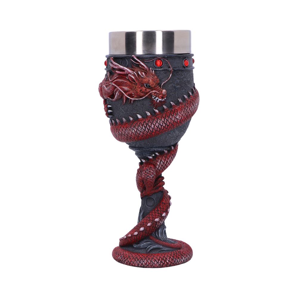 Dragon Coil Goblet Red 20cm: 2 - Goblets & Chalices By NN Designs
