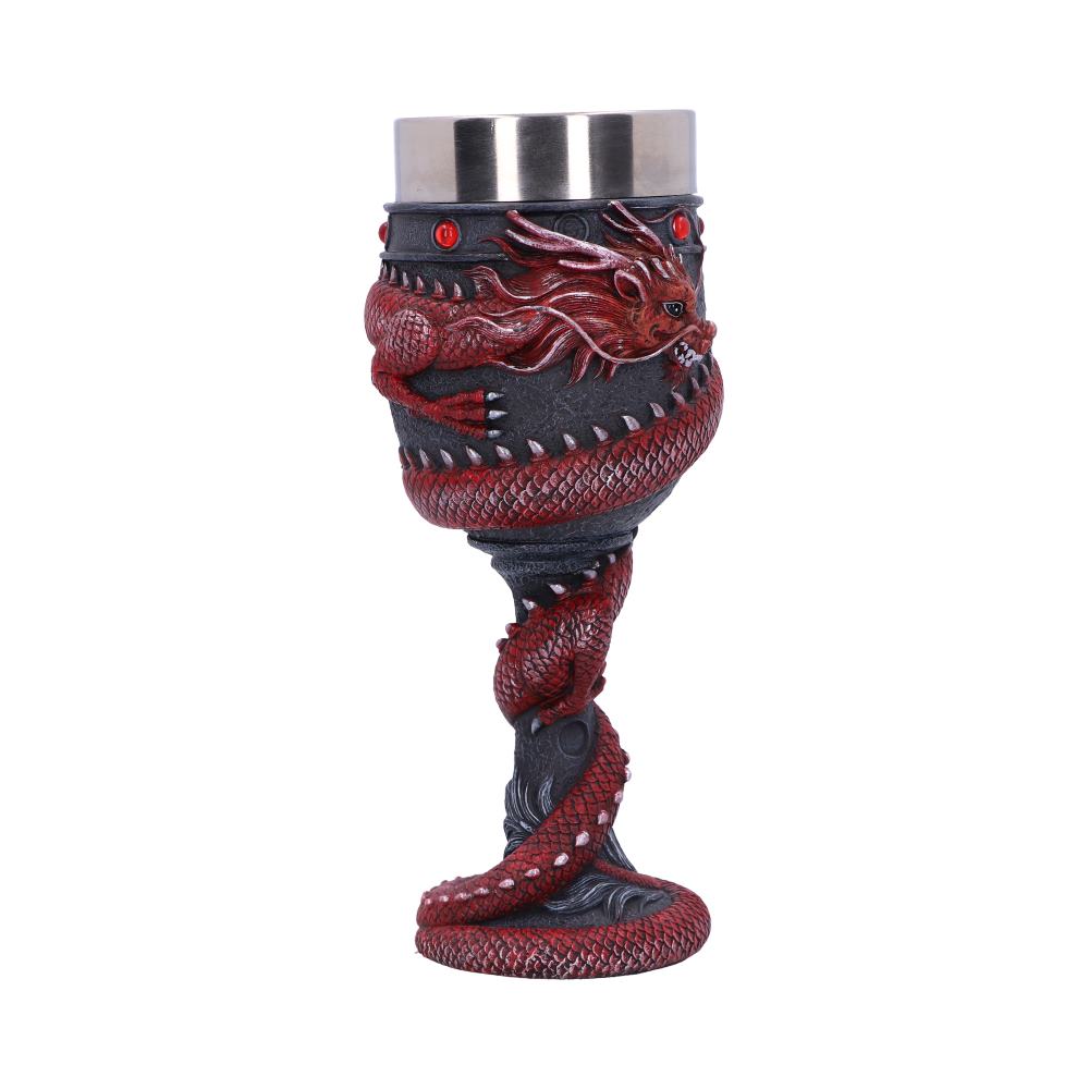 Dragon Coil Goblet Red 20cm: 4 - Goblets & Chalices By NN Designs