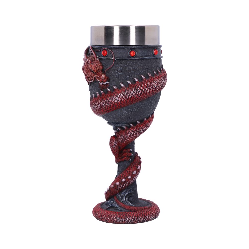 Dragon Coil Goblet Red 20cm: 3 - Goblets & Chalices By NN Designs