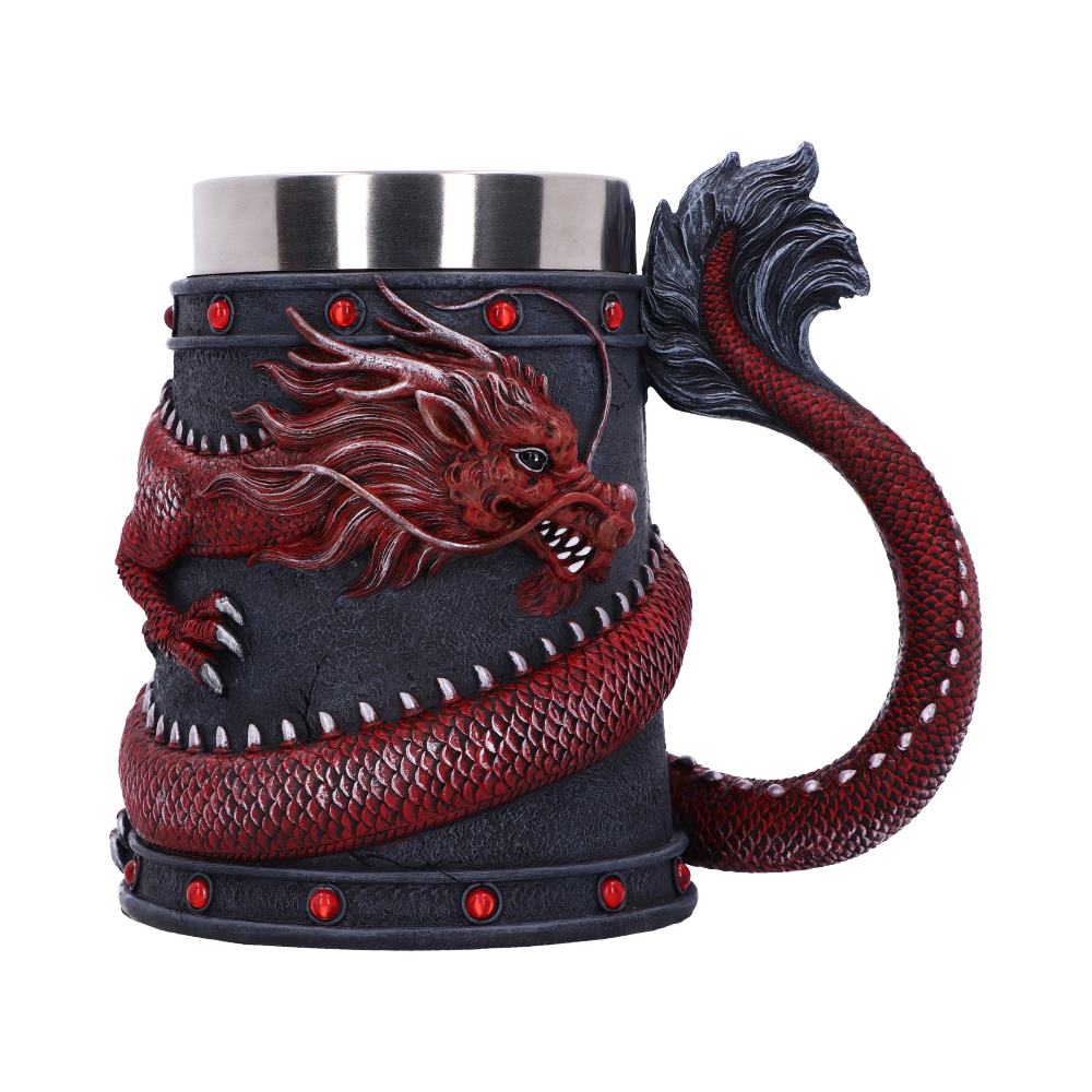 Dragon Coil Tankard Red 16cm - Shop Tankards At Gift Moments - 2