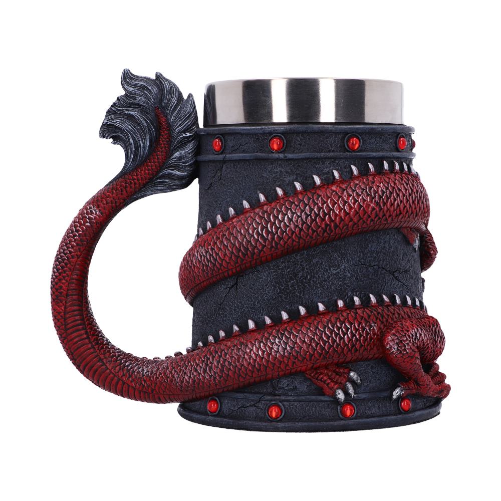Dragon Coil Tankard Red 16cm - Shop Tankards At Gift Moments - 4