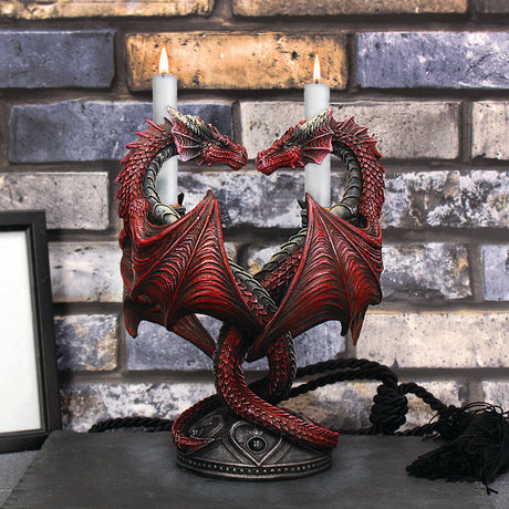 Dragon Heart Anne Stokes Valentines Edition romantic gothic candle holder: 1 - Candles & Holders By Anne Stokes