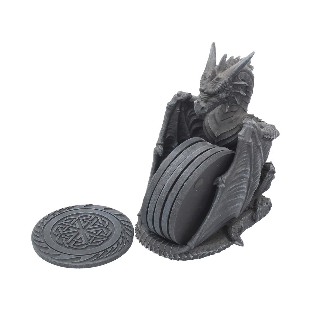 Dragons Lair Black Dragon Coaster Set: 2 - Coasters By Gift Moments