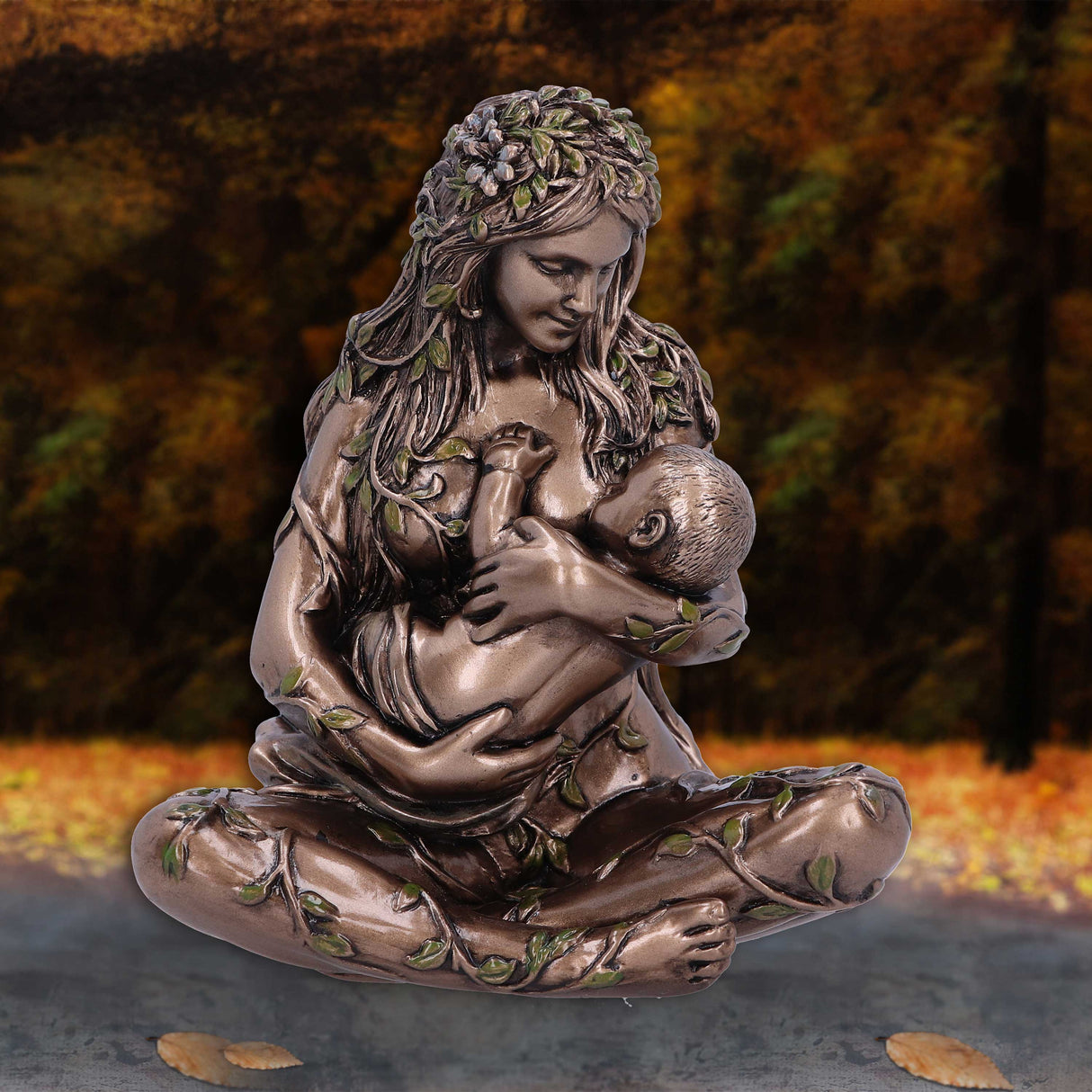Earth Mother and baby bronze figurine - Shop Figures & Collectables At Gift Moments - 1