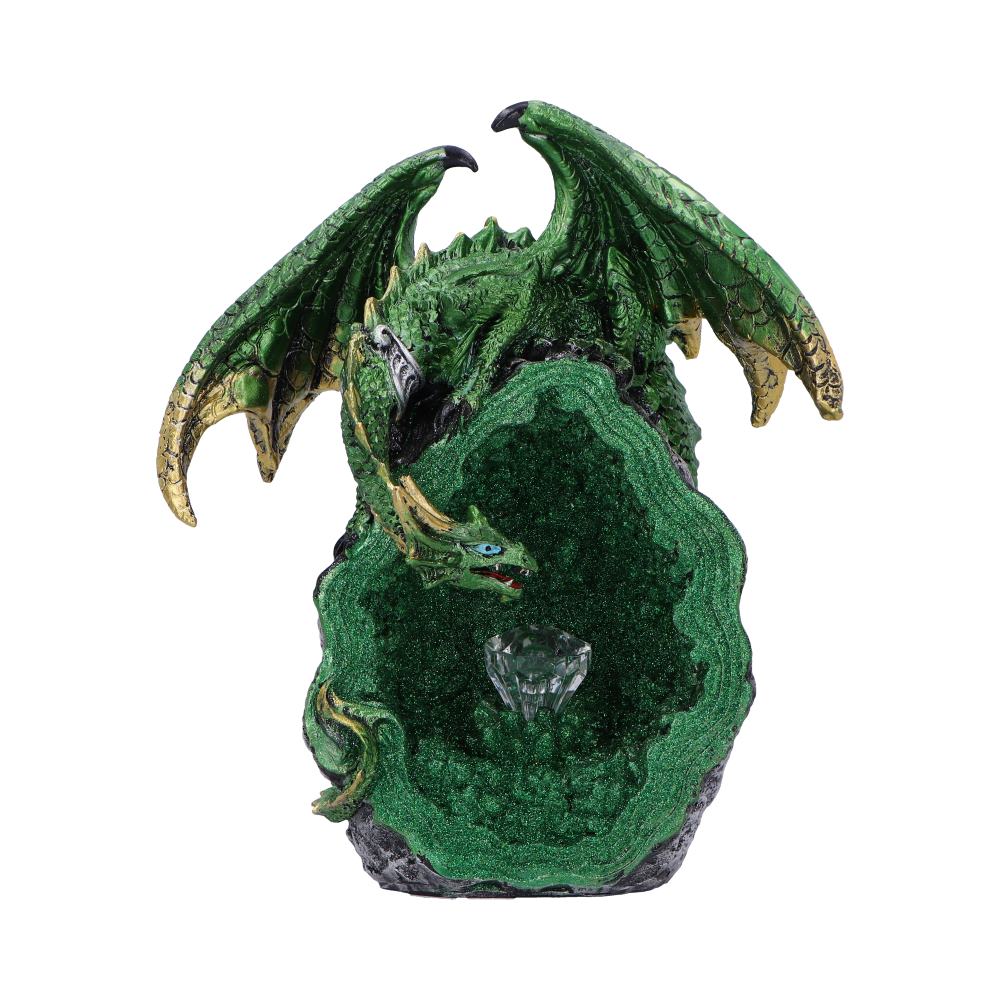 Emerald Overseer Dragon Decorative Resin Figurine: 2 Figurines Medium (15 29cm) By NN Designs