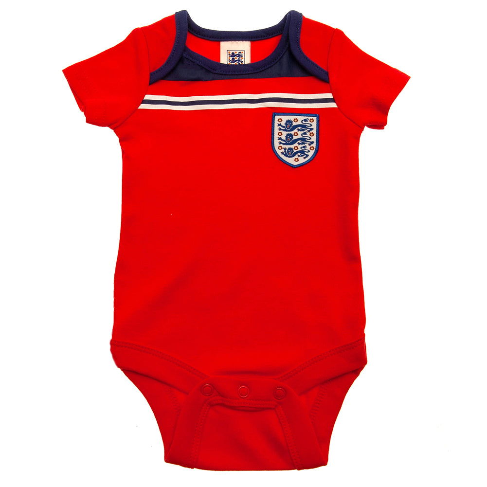 England FA 2 Pack Bodysuit 82 Retro 12-18 Mths: 3 - Baby Clothing By England