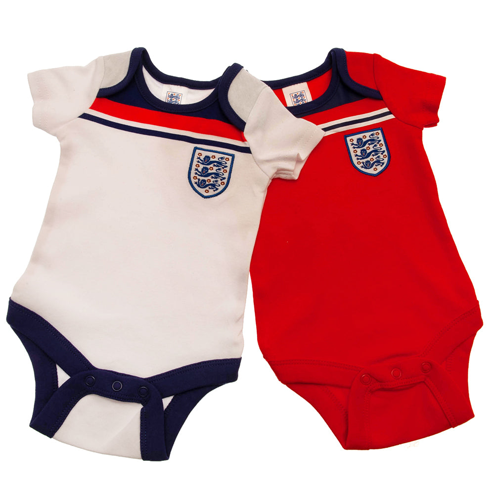 England FA 2 Pack Bodysuit 82 Retro 9-12 Mths - Shop Baby Clothing At Gift Moments - 1