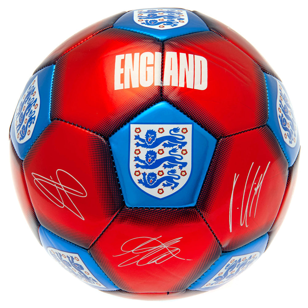 England FA Red & Blue Signature Football: 2 - Balls By England