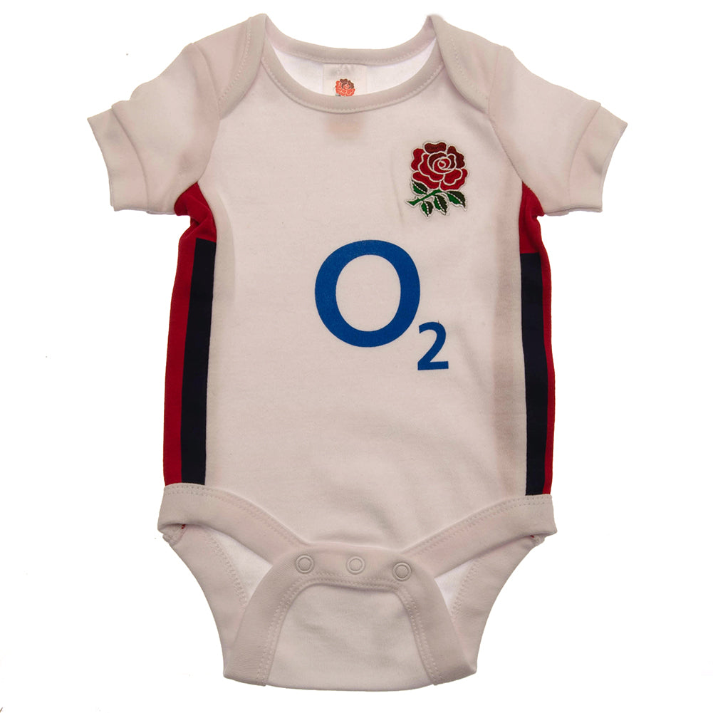 England RFU 2 Pack Bodysuit 12-18 Mths RB: 2 - Baby Clothing By Gift Moments