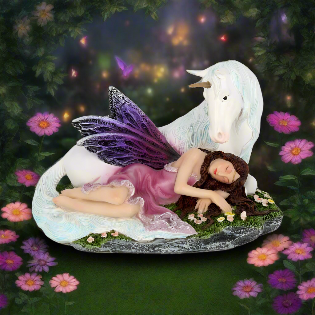 Euone Fairy and Unicorn Figurine 16cm: 1 - Figures & Collectables By Gift Moments