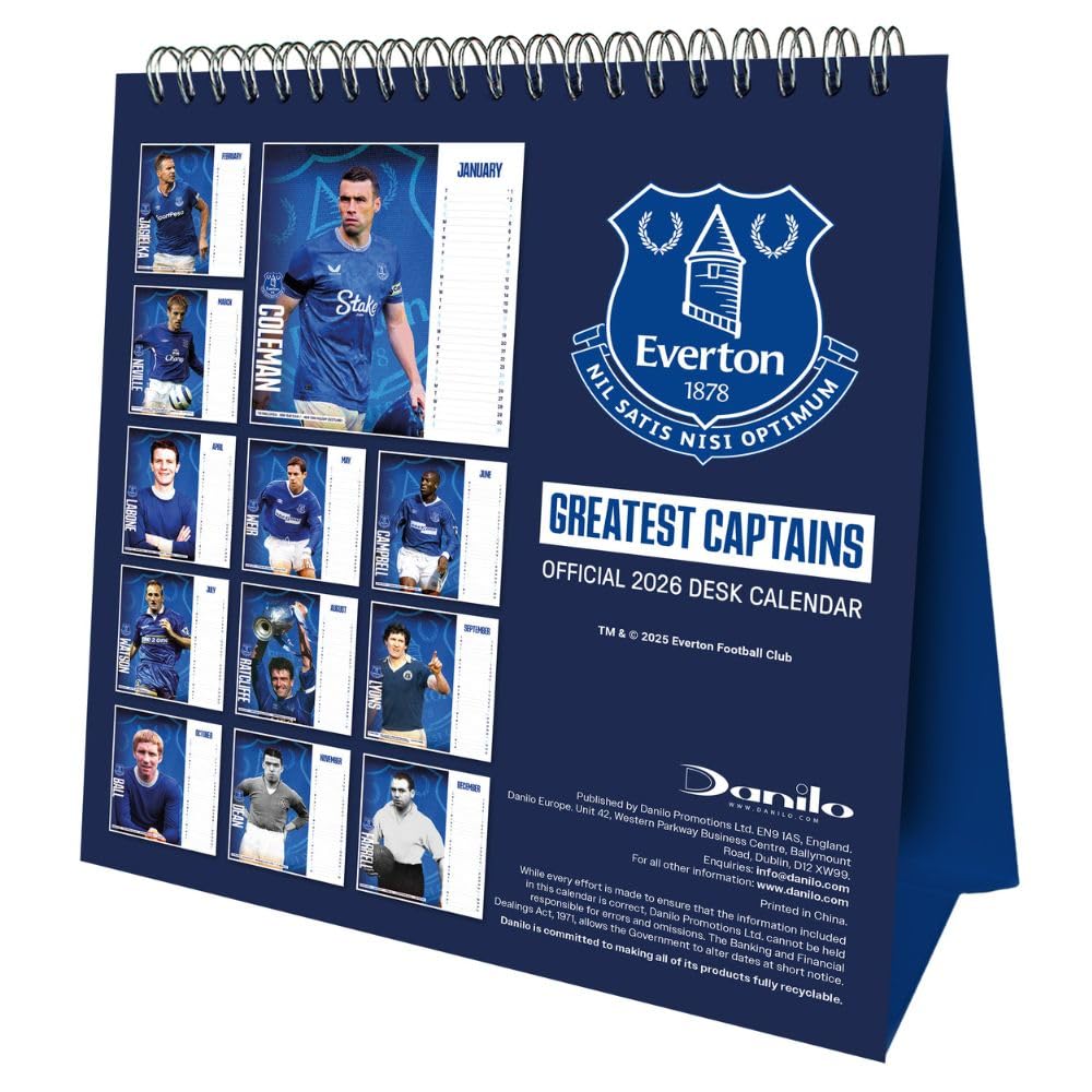 Everton FC Desktop Calendar 2026: 3 - Calendars By Everton