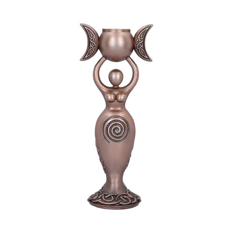 Exclusive Bronze Spiral Goddess Candle Holder 20.3cm: 2 - Candles & Holders By NN Designs