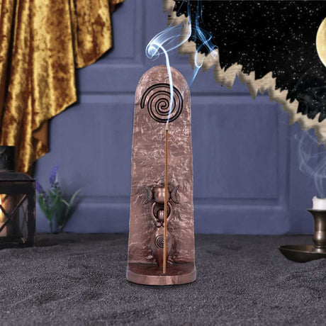 Exclusive Bronze Spiral Goddess Incense Holder 23.5cm: 1 - Incense Holders By NN Designs